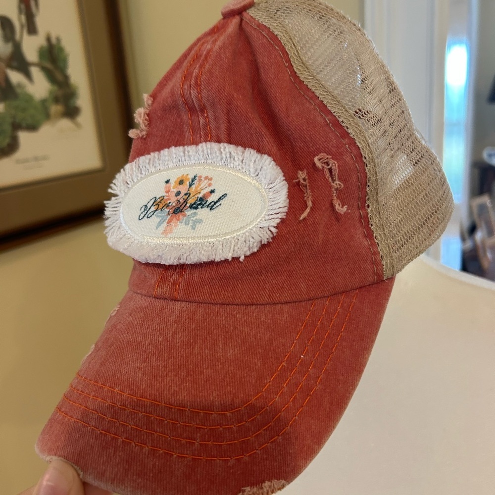 Blessed Women’s Distressed Trucker Cap Hat - Picture 5 of 9